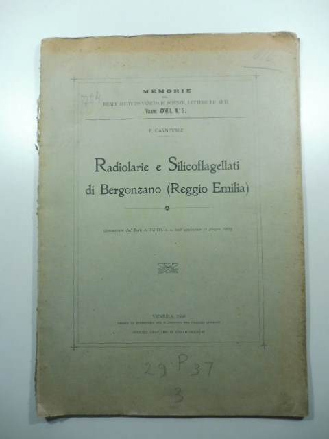 Radiolarie e silicoflagellati di Bergonzano (Reggio Emilia)